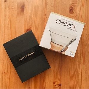 coffee kit: scale and chemex filter